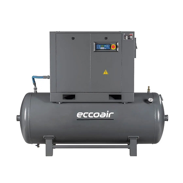 Гвинтовий компресор Eccoair F7 на ресивері